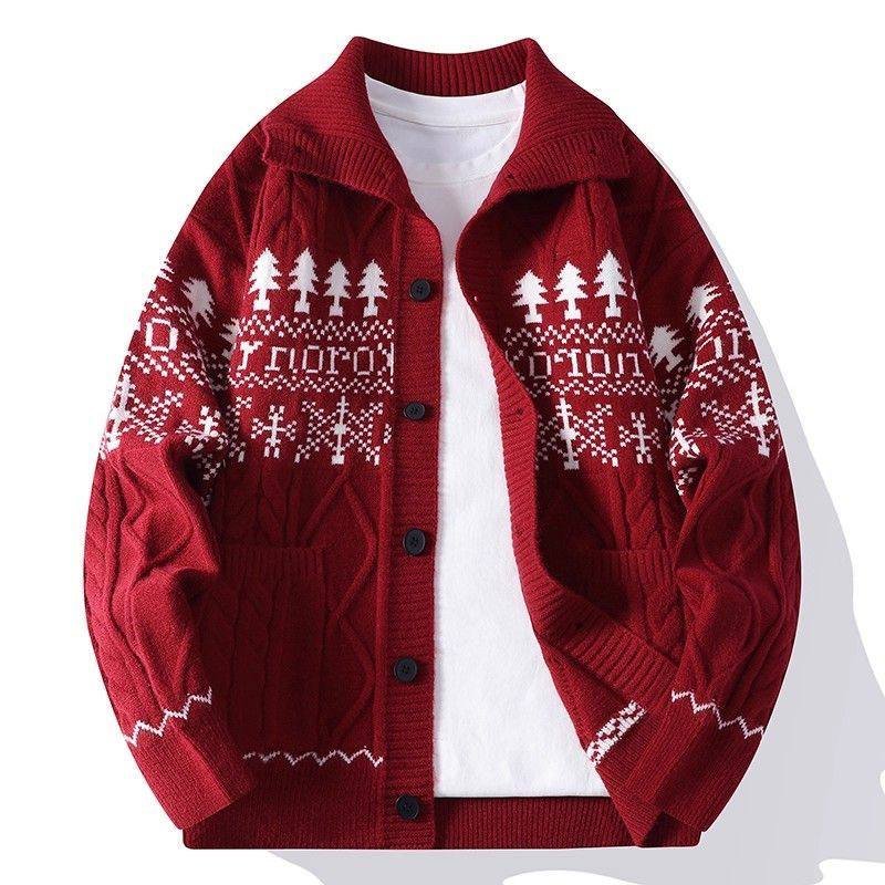 Christmas Tree Fair Isle Knit Cardigan