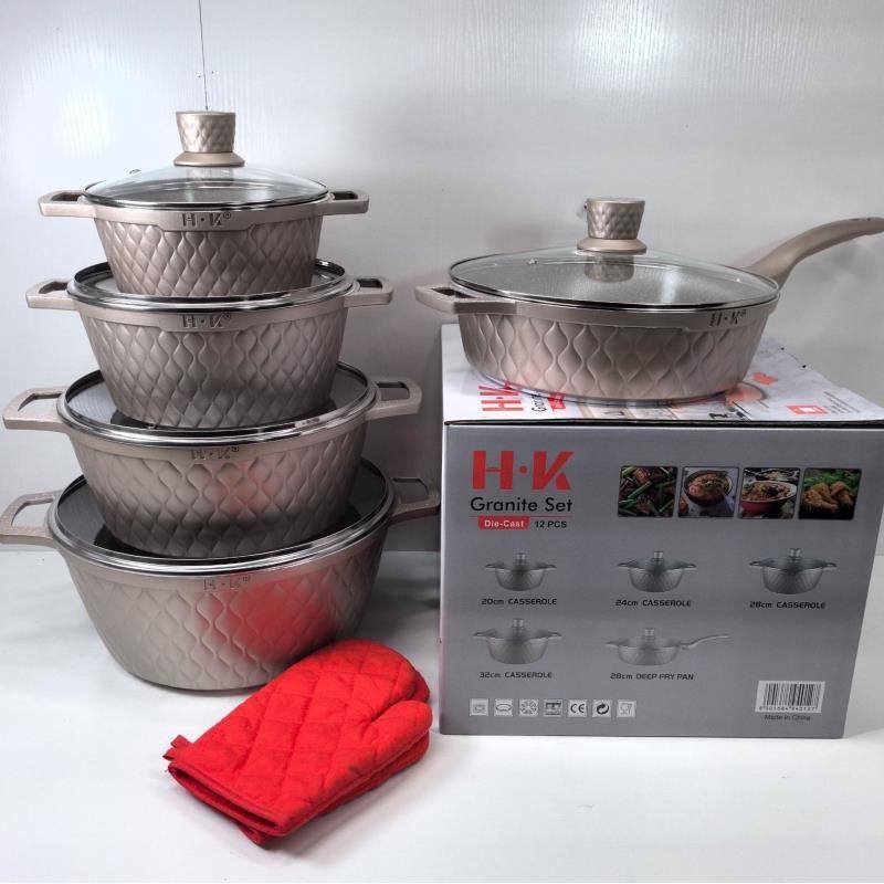 H.K Granite Die-Cast 12-Piece Cookware Set, view 2