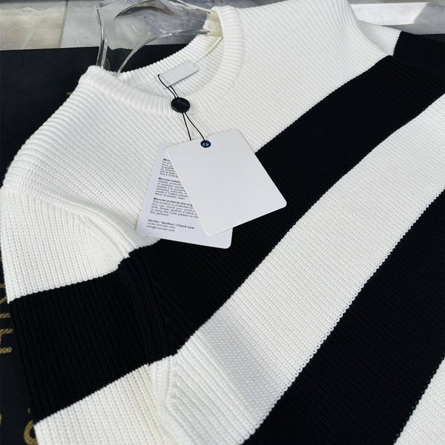 Striped Crew Neck Knit Sweater, view 3
